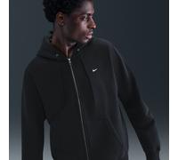 Felpa in fleece con cappuccio e zip a tutta lunghezza Nike Solo Swoosh - Uomo - Nero L