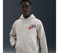 Felpa in fleece con cappuccio Nike Solo Swoosh - Uomo - Marrone L