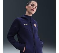 Felpa in fleece Nike Football con cappuccio e zip a tutta lunghezza FC Barcelona Tech Windrunner - Donna - Viola M (IT 44-46)
