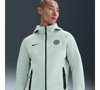 Felpa in fleece Nike Football con cappuccio e zip a tutta lunghezza Inter Tech Fleece Windrunner - Uomo - Grigio L