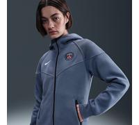 Felpa in fleece Nike Football con cappuccio e zip a tutta lunghezza Paris Saint-Germain Tech Windrunner - Donna - Blu L (IT 48-50)