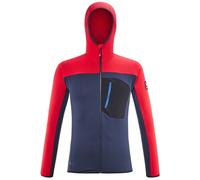Felpa in micropile da uomo Millet Trilogy LIGHTGRID HOODIE (Zaffiro/Rosso) XS