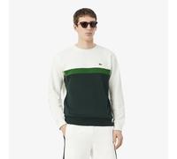 Lacoste Felpe Sweatshirt en molleton color-block in Bianco EU L