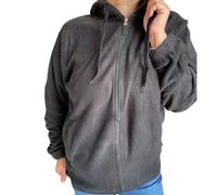 Felpa in pile da donna con zip e cappuccio invernale tinta unita tasche M L XL