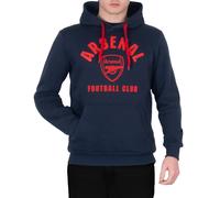 Felpa in pile originale Arsenal FC - con cappuccio e stampa graphic - uomo - blu