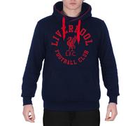 Felpa in pile - stampa originale Liverpool FC - con cappuccio - uomo