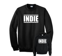 Felpa INDIE musica indipendente rock nera cappuccio e senza cappuccio unisex