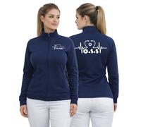 Felpa Infermiera Dottoressa Oss Stetoscopio Cuore | Felpa Da Donna No Cappuccio Con Zip Lunga | Personalizzabile Con Il Tuo Nome La tua Qualifica e Il Tuo Reparto | Scegli la Grafica PS 32401-A001