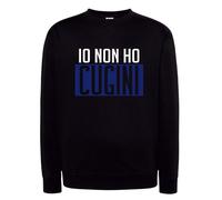 Felpa INTERISTA Nera con cappuccio o girocollo Io non ho Cugini derby milano