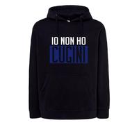 Felpa INTERISTA Nera con cappuccio o girocollo Io non ho Cugini derby milano