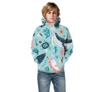 Felpa Invernale da Bambino Ragazzo e Ragazza Parte Superiore Carina Elegante Leggero Sweatshirt Hooded Solid Color Pullover per Tutti I Giorni Usura