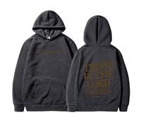 Felpa invernale da donna Trust In The Lord con cappuccio per il freddo con lettera foderata in pile con cappuccio abiti alla moda a maniche lunghe con cappuccio Gesù Cristiano con cappuccio