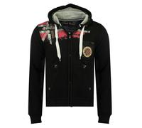 Geographical Norway FESPOTE Men - Felpa con Cappuccio, Tasca a Marsupio da Uomo, con Logo da Uomo, Calda, a Maniche Lunghe, per l'inverno, Casual, per Lo Sport (Nero, 3XL)