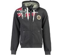 Geographical Norway FESPOTE Men - Felpa con Cappuccio, Tasca a Marsupio da Uomo, con Logo da Uomo, Calda, a Maniche Lunghe, per l'inverno, Casual, per Lo Sport (Grigio Scuro, 3XL)