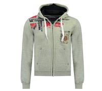 Geographical Norway FESPOTE Men - Felpa con Cappuccio, Tasca a Marsupio da Uomo, con Logo da Uomo, Calda, a Maniche Lunghe, per l'inverno, Casual, per Lo Sport (Grigio Chiaro, M)