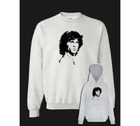 Felpa JIM MORRISON Doors band rock grigia con e senza cappuccio unisex