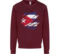 Felpa Jumper Bambini Con Bandiera Di Cuba Calcio