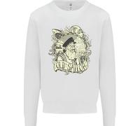 Felpa Jumper Bianco Squalo Capitano Bambini Old Sailor Octopus