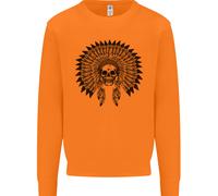 Felpa Jumper Biker Moto Uomo Con Copricapo Indiano