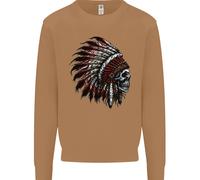 Felpa Jumper Biker Moto Uomo Con Copricapo Indiano