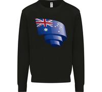 Felpa Jumper Con Bandiera Curva Dell'Australia Per La Giornata Australiana Uomo