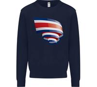 Felpa Jumper Con Bandiera Della Costa Rica Per Il Giorno Ricano Uomo