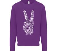 Felpa Jumper Con Parola Di Pace Hippy Per Bambini