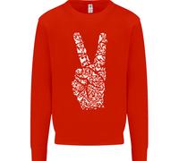 Felpa Jumper Con Parola Di Pace Hippy Per Bambini
