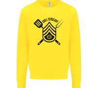 Felpa Jumper Divertente Per Bambini BBQ Grill Sergeant Chef Cook