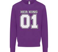 Felpa Jumper Divertente Per Il Compleanno Di Matrimonio Del Suo Re Per Bambini