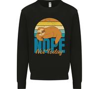 Felpa Jumper Divertente Pigro Uomo Sloth Nope Not Today