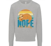 Felpa Jumper Divertente Pigro Uomo Sloth Nope Not Today