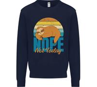 Felpa Jumper Divertente Pigro Uomo Sloth Nope Not Today