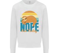 Felpa Jumper Divertente Pigro Uomo Sloth Nope Not Today