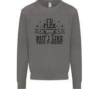Felpa Jumper Divertente Uomo Gym Id Flex Ma Mi Piace Questo