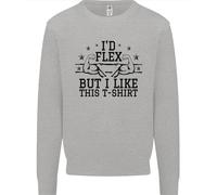 Felpa Jumper Divertente Uomo Gym Id Flex Ma Mi Piace Questo