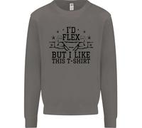 Felpa Jumper Divertente Uomo Gym Id Flex Ma Mi Piace Questo