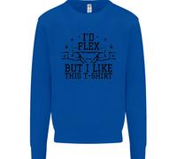 Felpa Jumper Divertente Uomo Gym Id Flex Ma Mi Piace Questo
