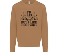 Felpa Jumper Divertente Uomo Gym Id Flex Ma Mi Piace Questo