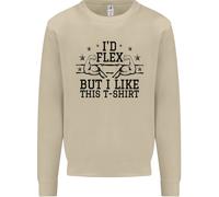 Felpa Jumper Divertente Uomo Gym Id Flex Ma Mi Piace Questo