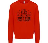 Felpa Jumper Divertente Uomo Gym Id Flex Ma Mi Piace Questo