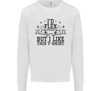 Felpa Jumper Divertente Uomo Gym Id Flex Ma Mi Piace Questo