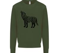 Felpa Jumper Ecologica Animale Wolf Tree Uomo