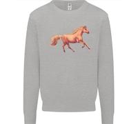 Felpa Jumper Equestre Per Bambini Con Cavallo Al Galoppo