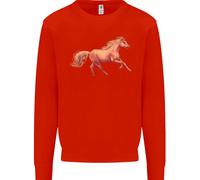 Felpa Jumper Equestre Per Bambini Con Cavallo Al Galoppo