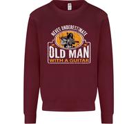 Felpa Jumper Never Underestimate An Old Man Uomo