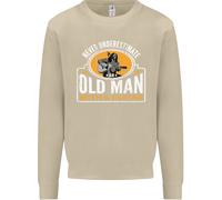 Felpa Jumper Never Underestimate An Old Man Uomo