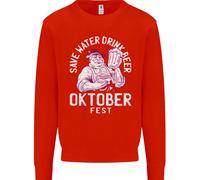 Felpa Jumper Oktoberfest Drink Beer Save Water Per Bambini