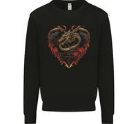 Felpa Jumper Per Bambini Arte Fantasy Cuore Di Drago