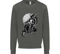 Felpa Jumper Per Bambini Astro Scooter Spaceman Biker Moto